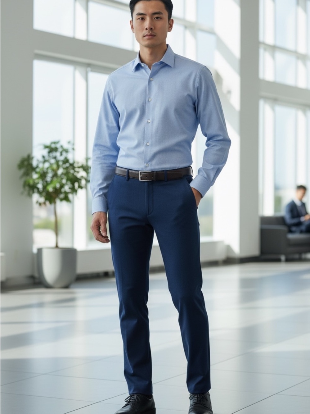 Madison Men's Dress Pants34X30 in Deep Navy Blue